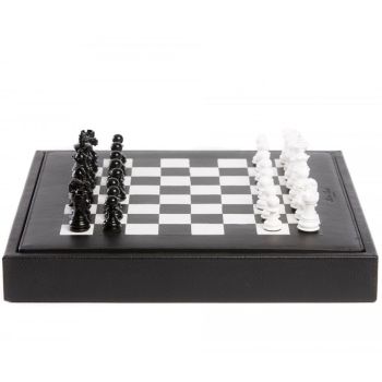 Leather chess game set box