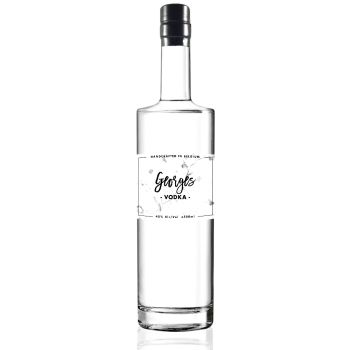 Personalised Vodka - White Marble - Custom Name