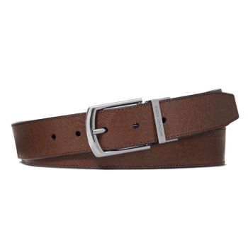 Michael Kors Crossgrain Leather Belt - Mocha