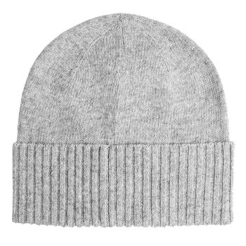 Profuomo Wool-Cashmere Knitted Beanie - Grey
