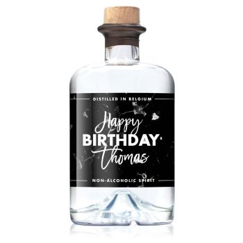 personailsed non-alcoholic gin - Black marble - Message