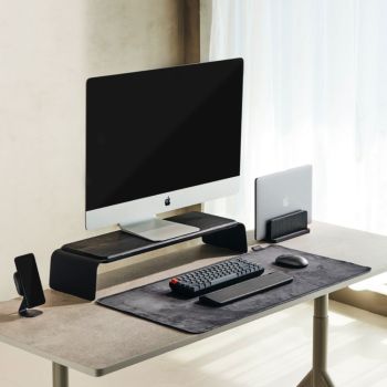 The NOOE Complete Desk Setup Set - Black Oak