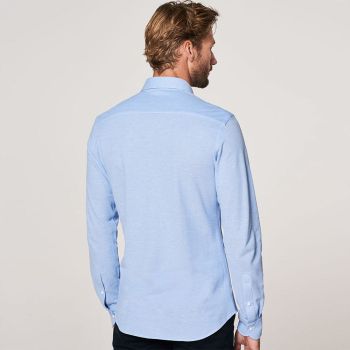 Profuomo Gebreid Overhemd - Blauw