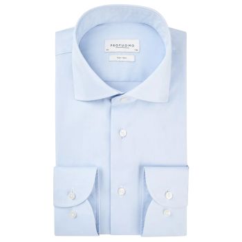 Profuomo Fine Twill Shirt - Light Blue