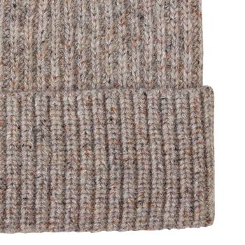 Profuomo Donegal Wool Knitted Hat - Grey