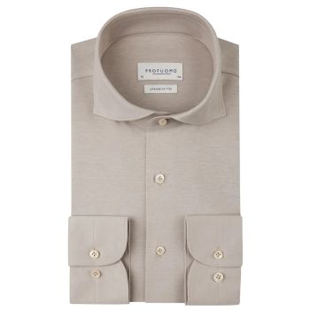 Profuomo Japanese Knitted Shirt - Beige