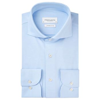 Profuomo Japanese Knitted Shirt - Light Blue