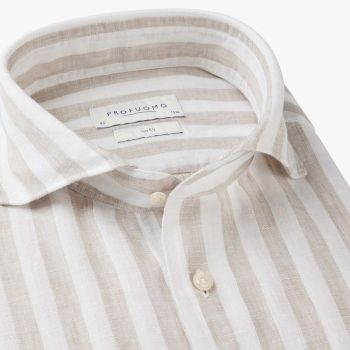 Profuomo Linen Shirt - Beige