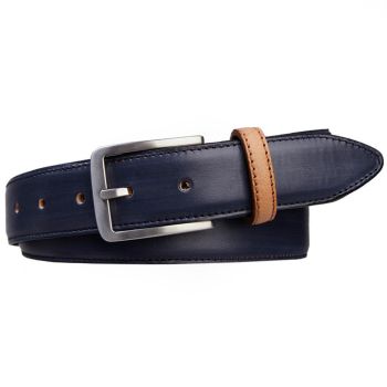 Profuomo Leather Belt - Navy