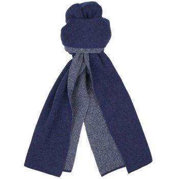 Profuomo Wool-Cashmere Knitted Scarf - Denim