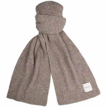 Profuomo Donegal Wool Knitted Scarf - Grey