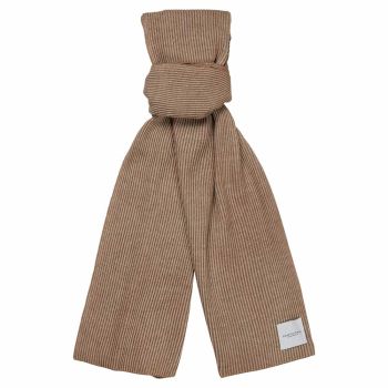 Profuomo Wool Knitted Scarf - Camel