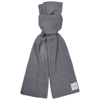 Profuomo Wool Knitted Scarf - Grey