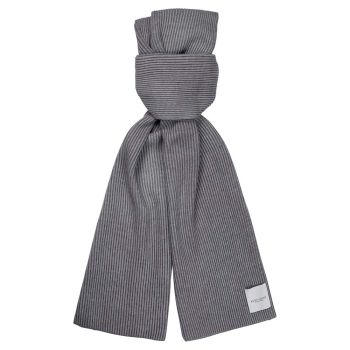 Profuomo Wool Knitted Scarf - Grey