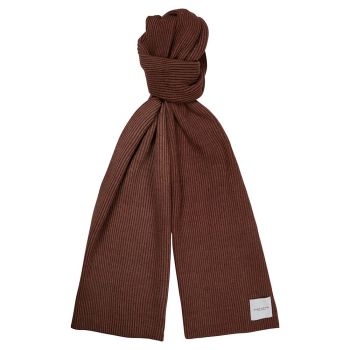 Profuomo Wool Knitted Scarf - Rust