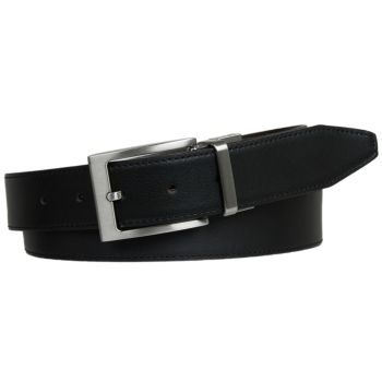Profuomo Reversible Leather Belt - Black