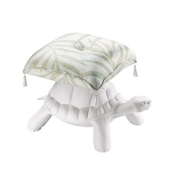 Qeeboo Turtle Carry Pouf - White