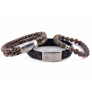 Steel & Barnett bracelet set brown