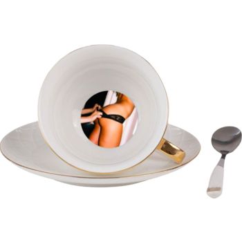 LADY TARIN-GUILTLESS" TEACUP WITH SAUCER IN PORCELAIN  - POMONA
