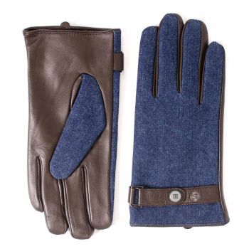 Tresanti leather gloves - Denim