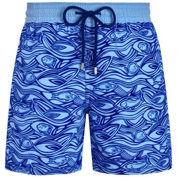 Vilebrequin Swim Shorts Flocked Aquarium - Blue