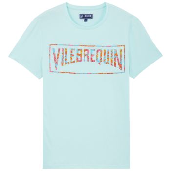 Vilebrequin T-shirt Logo Tahiti Flowers - Blauw