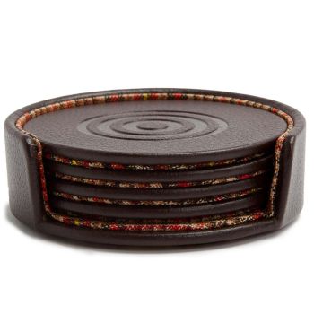 WOLF WM Brown Set Of 4 Coasters With Case 