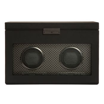 WOLF Axis Double Watch Winder With Storage - Powder Coat