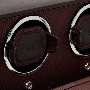 WOLF Cub Double Watch Winder - Brown