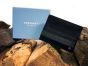 Tresanti leather wallet with grey fishbone fabric