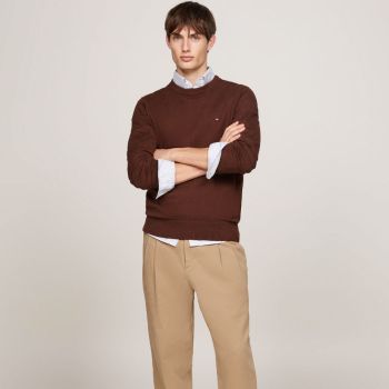Tommy Hilfiger Pullover in cotone e cashmere - Marrone