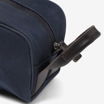 Trousse De Toilette Sport En Toile Enduite - Bleu