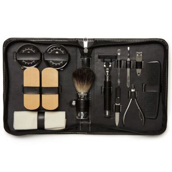 Brouk & Co Reise-Pflege- & Schuhpflege-Set – Schwarz