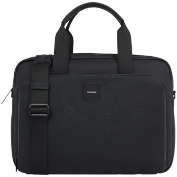 Calvin Klein Borsa per laptop gommata - Nero