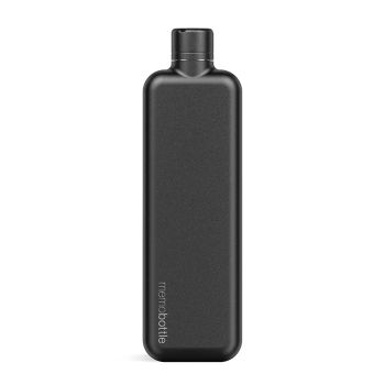 Memobottle Rostfreier Stahl Slim - Schwarz