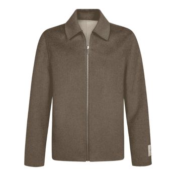 Profuomo Reversible Wool Overshirt - Brown