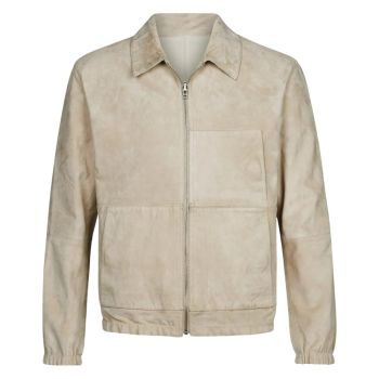 Profuomo Suède Bomber Jacket - Beige