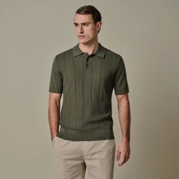 Profuomo Polo À Rayures Aero Ease - Vert