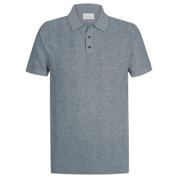 Profuomo Cotton Linen Polo - Blue
