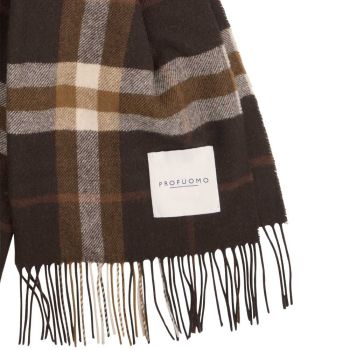 Profuomo Écharpe en Laine d'Agneau - Brun Foncé