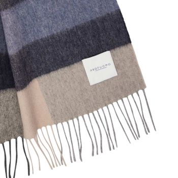Profuomo Écharpe en laine d'Agneau - Bleu Marine