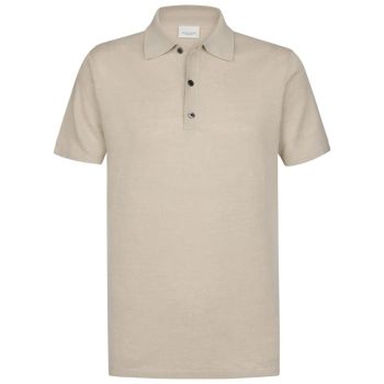 Profuomo Linen Cotton Polo - Beige