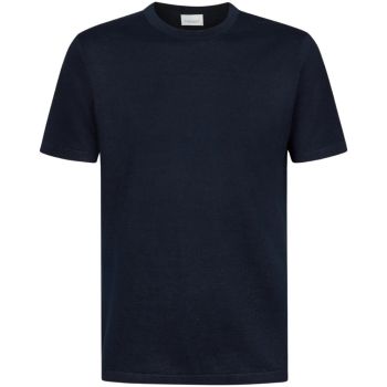 T-shirt in Lino e Cotone Profuomo - Blu Navy