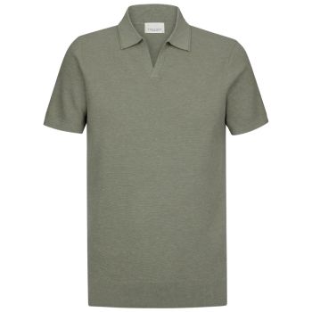 Profuomo Luxury Basic Polo Open Collar - Green
