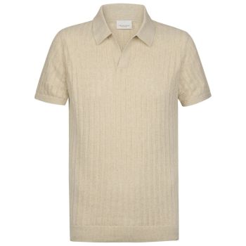 Profuomo Open Collar Polo - Raw White