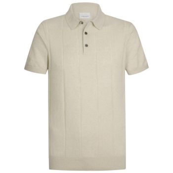 Profuomo Striped Polo - Raw White