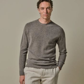 Profuomo Pullover girocollo senza cuciture - Marrone chiaro