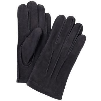 Profuomo Goat Nubuck Leather Gloves - Grey
