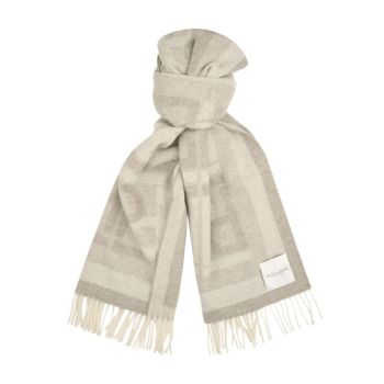 Profuomo Écharpe en Laine Jacquard Beige