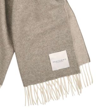 Profuomo Wool Double-Sided Scarf - Brown